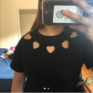 Heart shaped cutout top